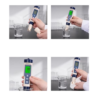 Многофункциональный тестер качества воды PureTester 5 в 1 (PH, EC, TEMP, SALT, TDS)-6